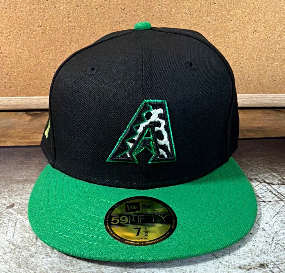 Exclusive Cow Hide New Era 59FIFTY Arizona Diamondbacks MLB Fitted Cap Hat 7 1/2